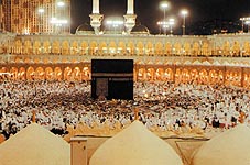 Pilgrims circumambulating Kaaba